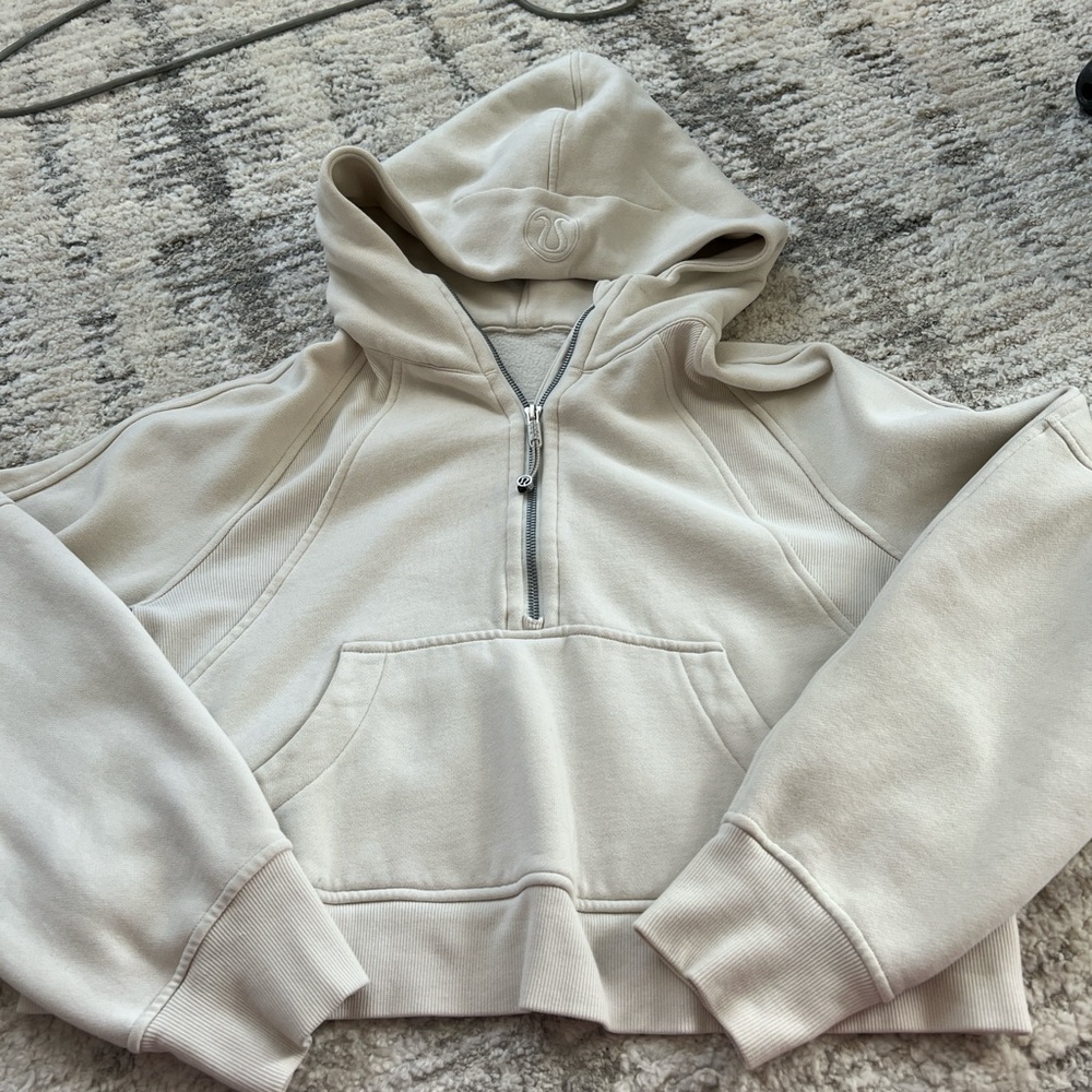 Cream Half-Zip Hoodie